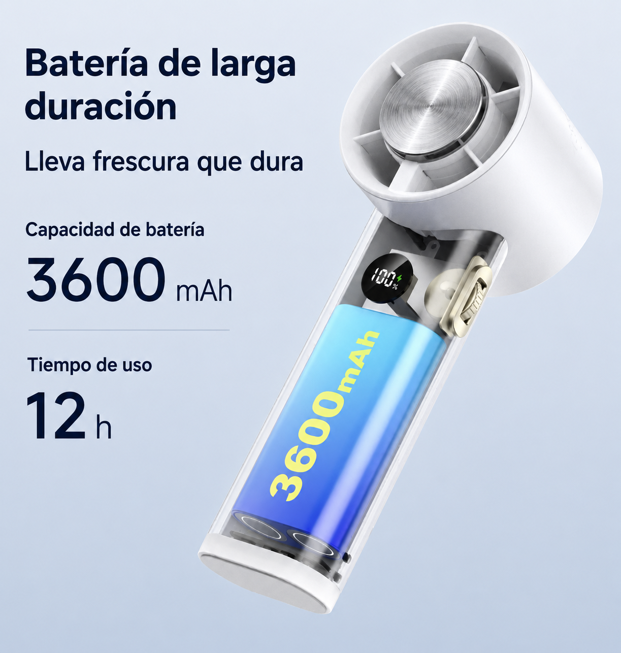 Ventilador de mano Nova Select con 3 velocidades ajustables