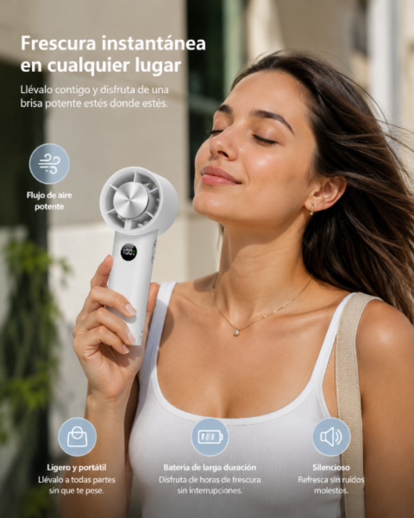 Ventilador portátil Nova Select con batería de hasta 12 horas de autonomía